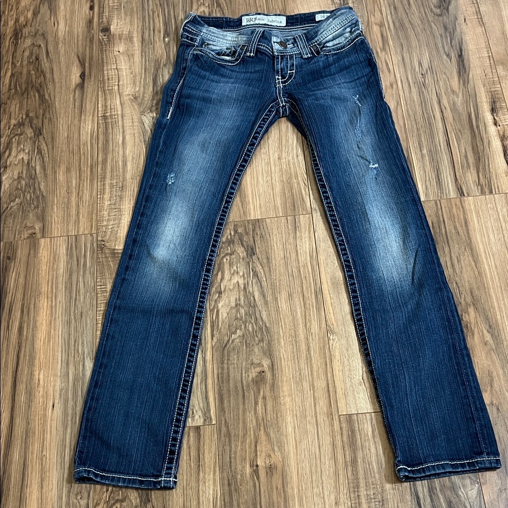 BKE Denim Sabrina Dark Blue Straight Leg Jeans Sz 26R